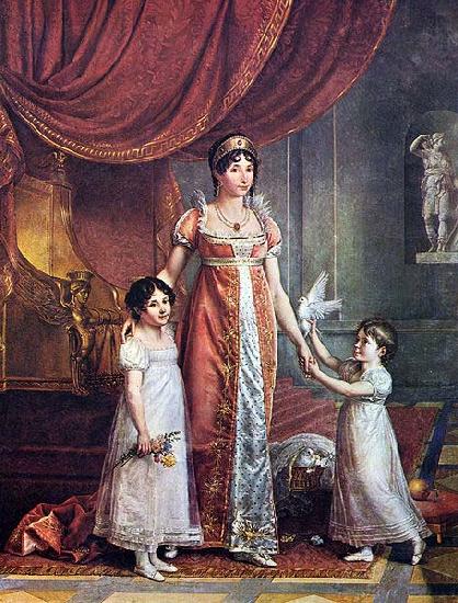 unknow artist Portrat der Konigin Julia Bonaparte mit ihren Tochtern